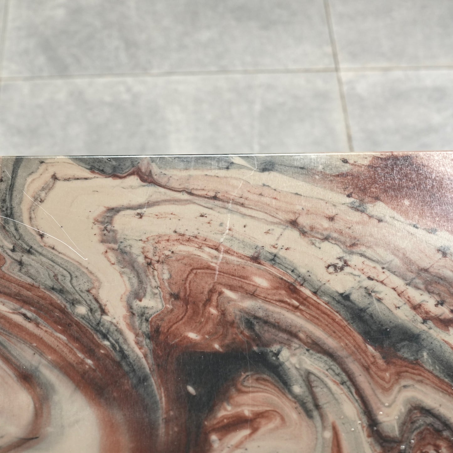 デンマークヴィンテージ ストーントップ ローテーブル