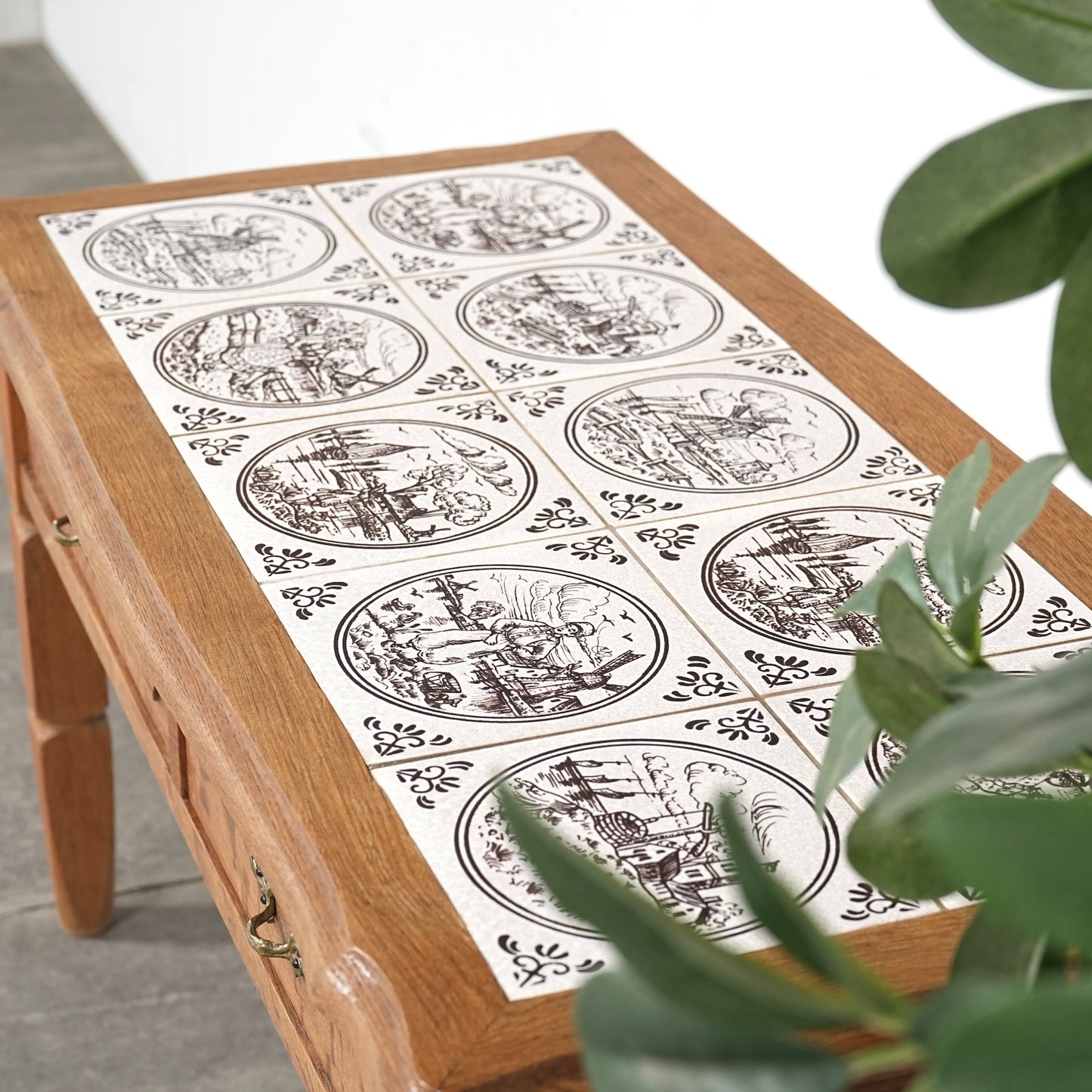 デンマークヴィンテージ タイルトップ チェスト