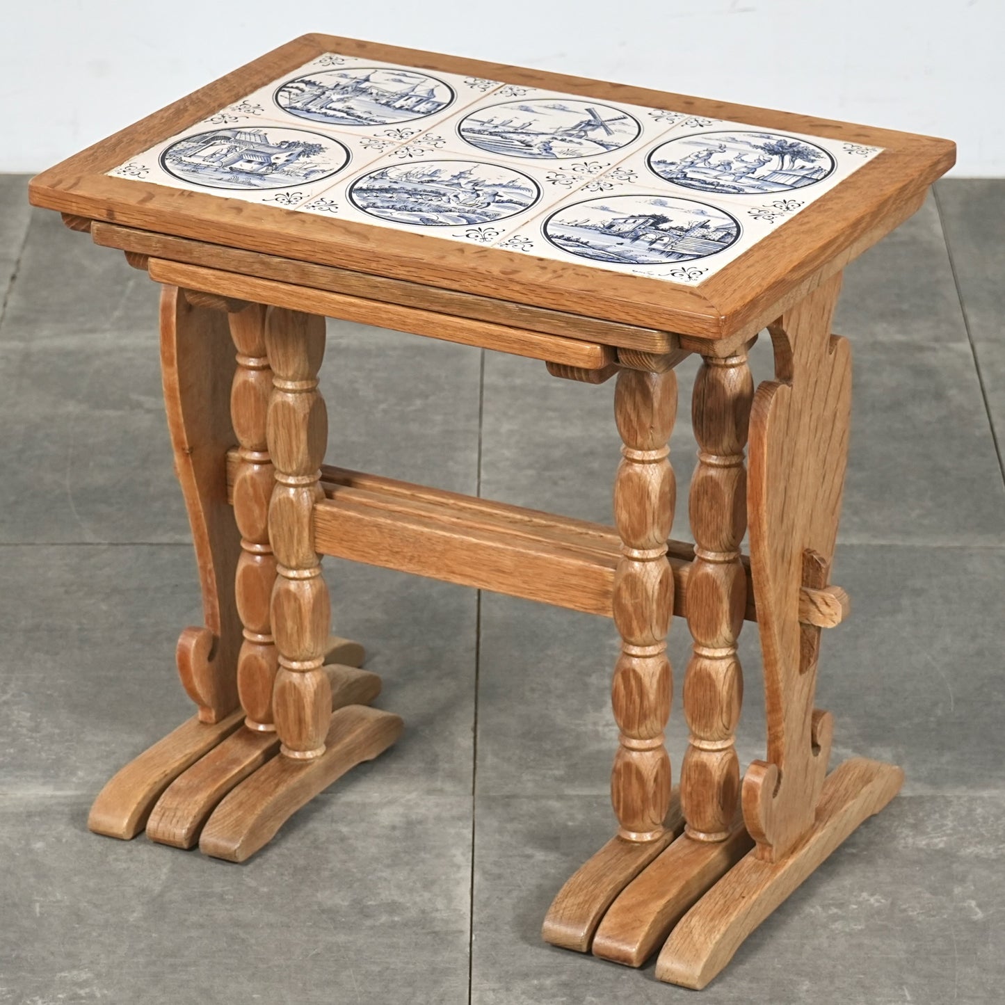 デンマークヴィンテージ タイルトップ ネストテーブル