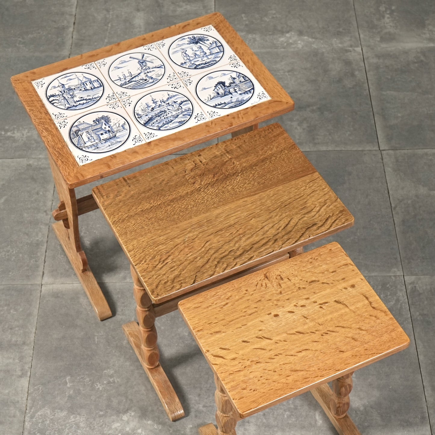 デンマークヴィンテージ タイルトップ ネストテーブル