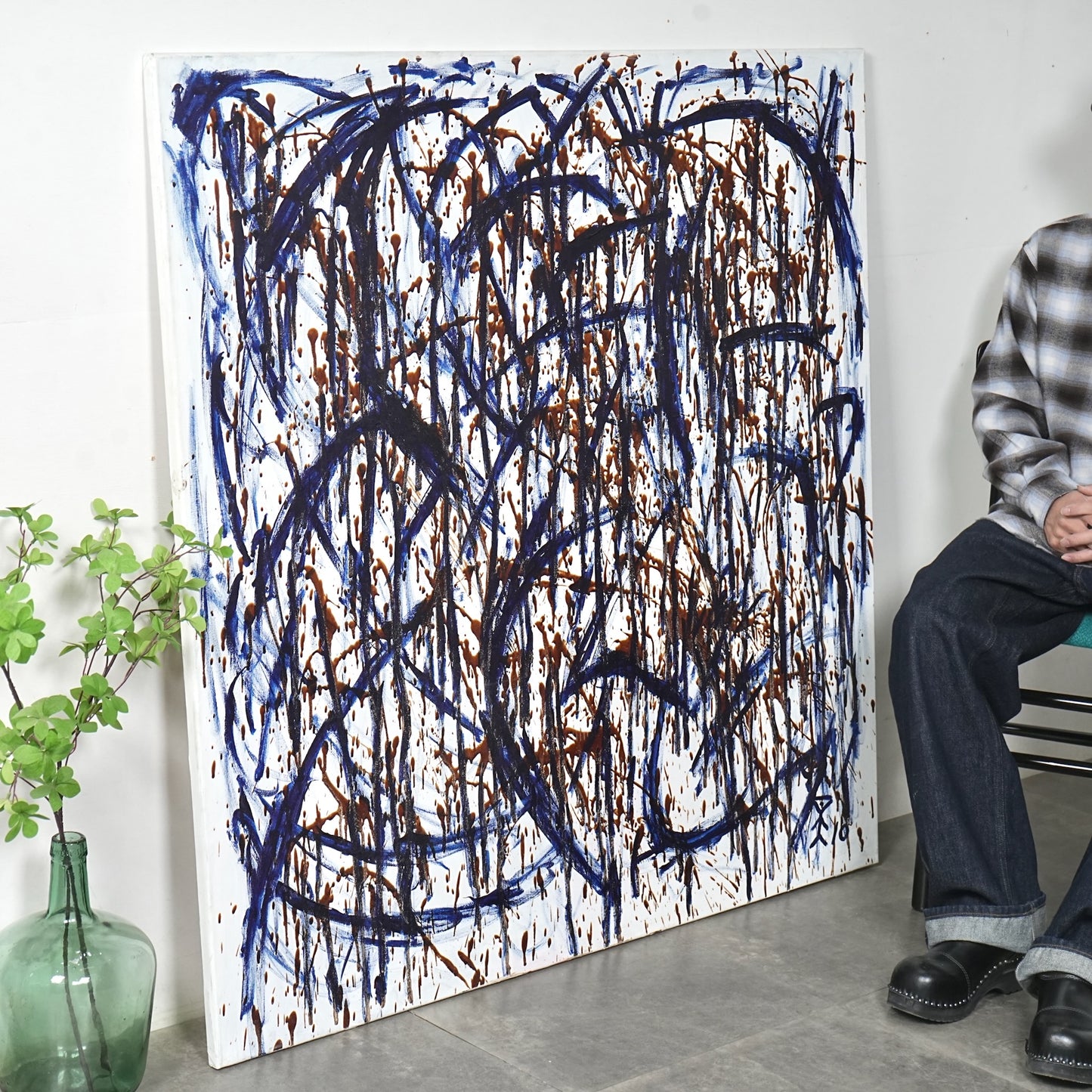 【Kenneth Strandby】抽象画アクリル画 120.5cm×120.5cm