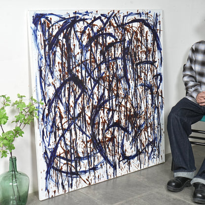 【Kenneth Strandby】抽象画アクリル画 120.5cm×120.5cm