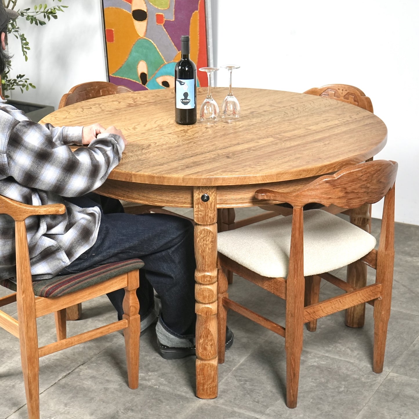 【Henning Kjaernulf】ラウンド エクステンションテーブル