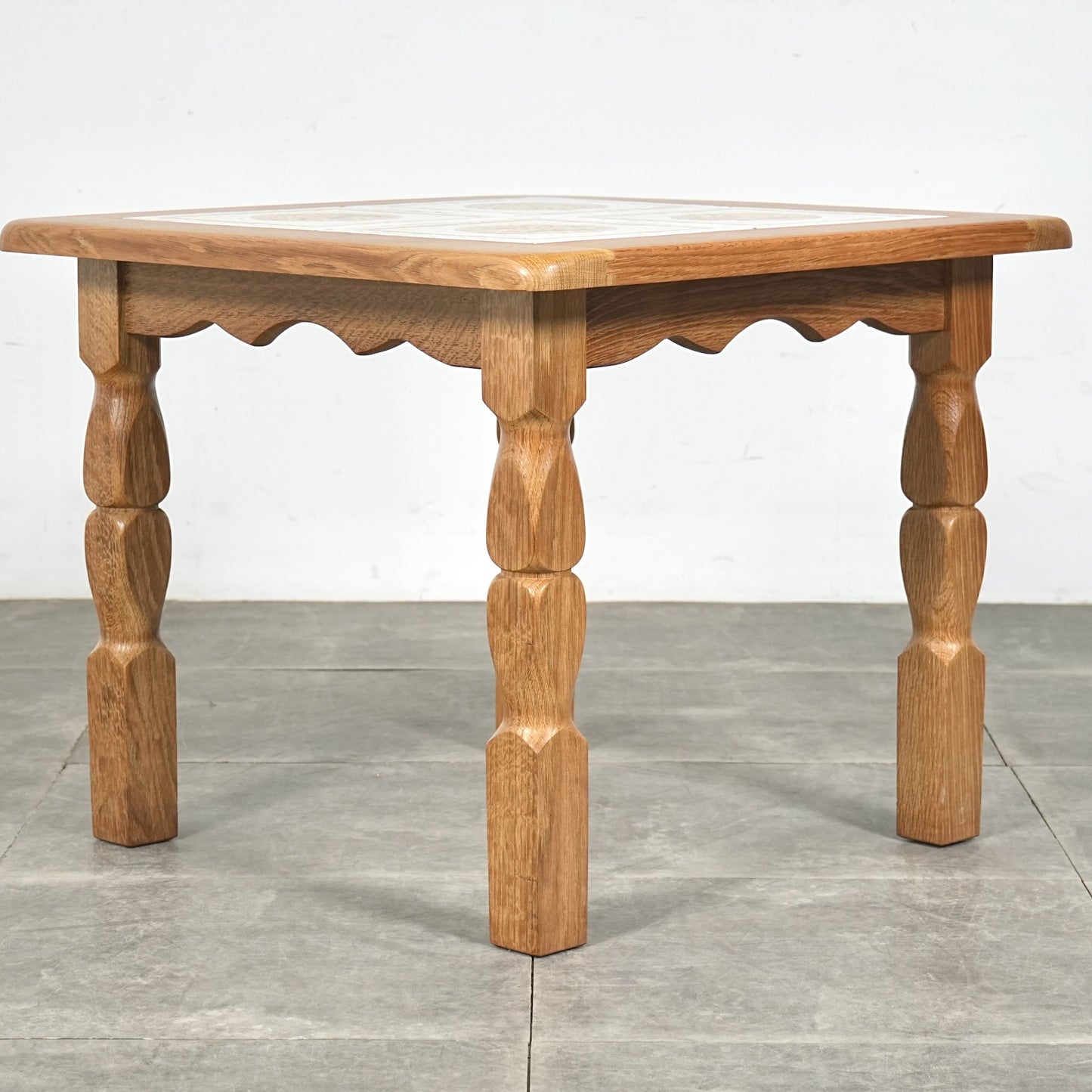 デンマークヴィンテージ タイルトップ ローテーブル