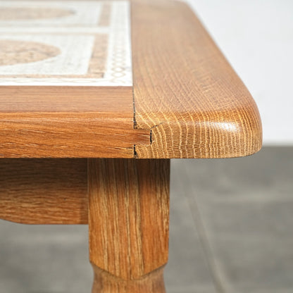 デンマークヴィンテージ タイルトップ ローテーブル