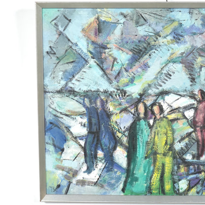 【Tove Schultz】抽象画オイルペインティング 85.5cm×68.5cm