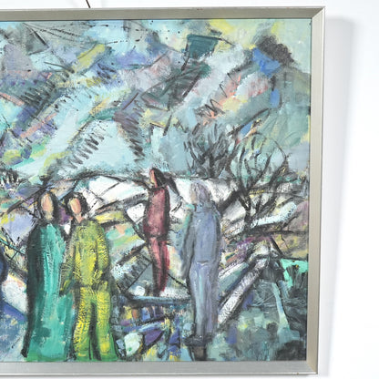【Tove Schultz】抽象画オイルペインティング 85.5cm×68.5cm