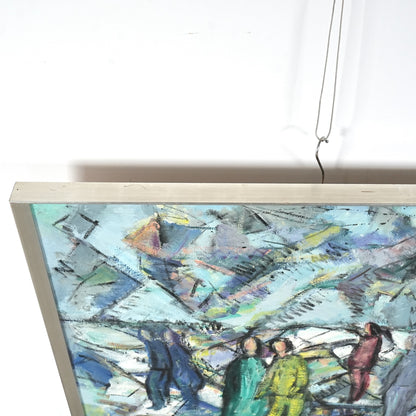 【Tove Schultz】抽象画オイルペインティング 85.5cm×68.5cm