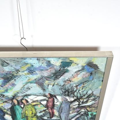 【Tove Schultz】抽象画オイルペインティング 85.5cm×68.5cm