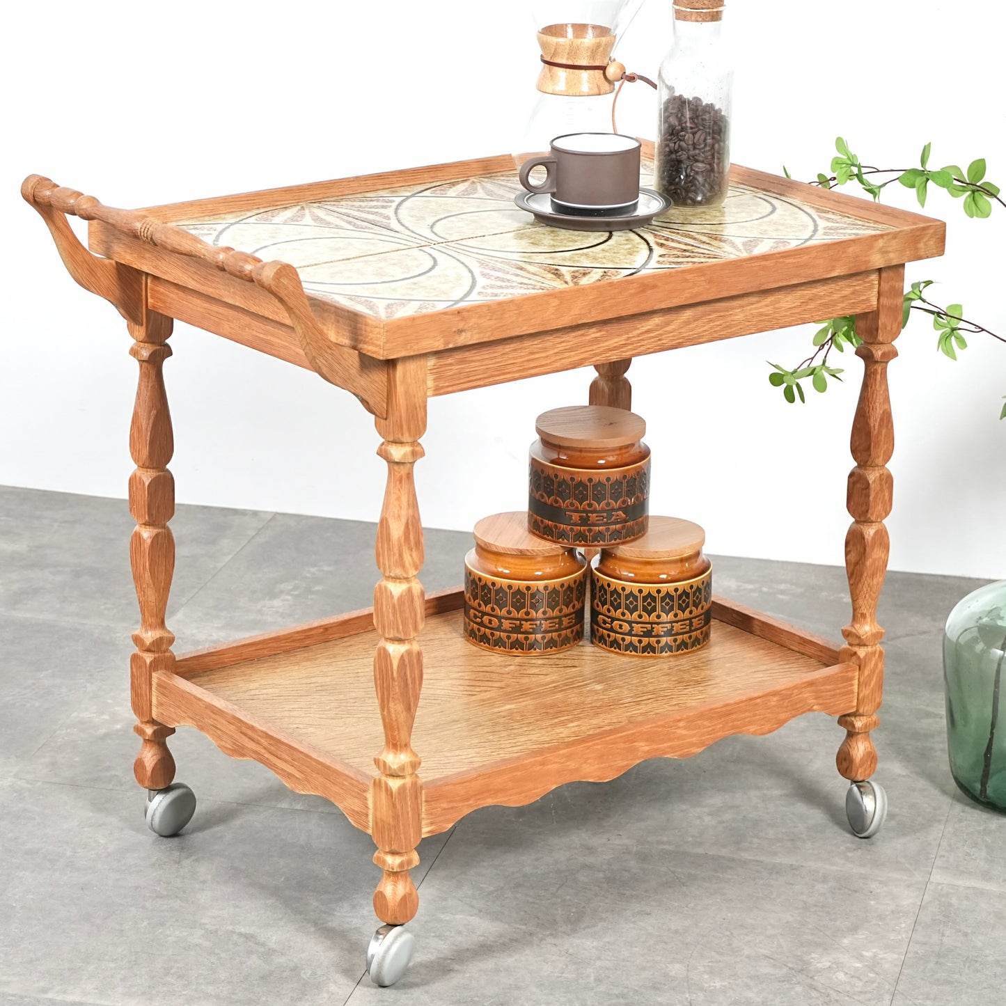 デンマークヴィンテージ タイルトップ トロリー