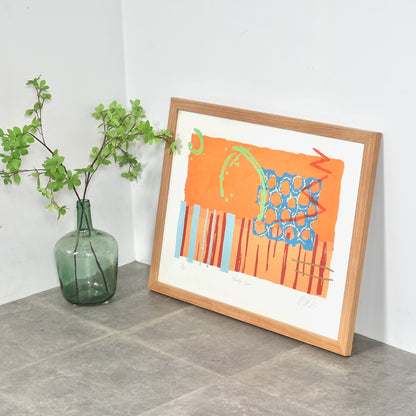 【Lee Crew】"Orange Sun "(Ed.38/150) 81cm×61.5cm