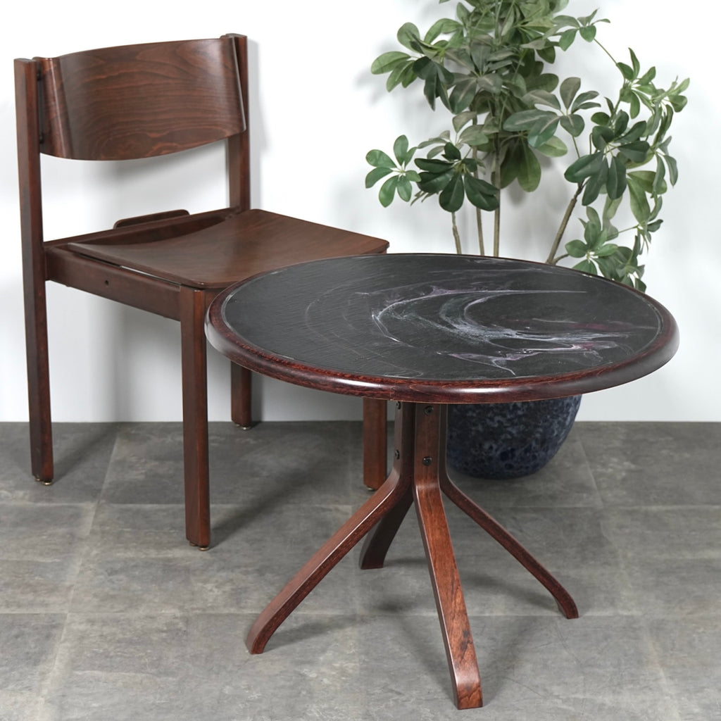 デンマークヴィンテージ ストーントップ ローテーブル