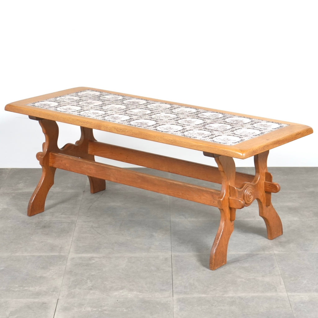 デンマークヴィンテージ タイルトップ ローテーブル