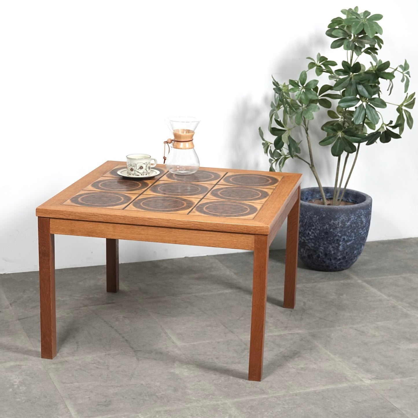 デンマークヴィンテージ タイルトップ ローテーブル