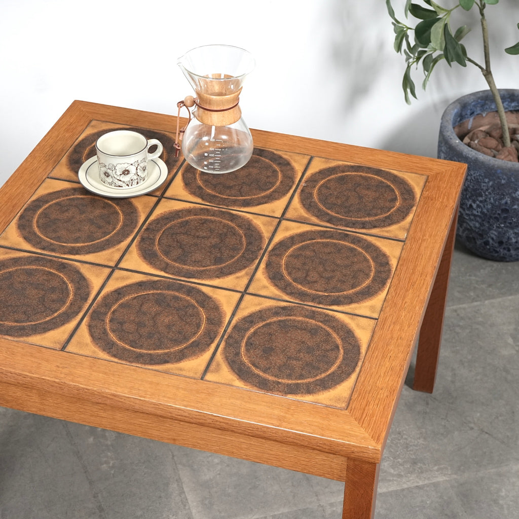 デンマークヴィンテージ タイルトップ ローテーブル