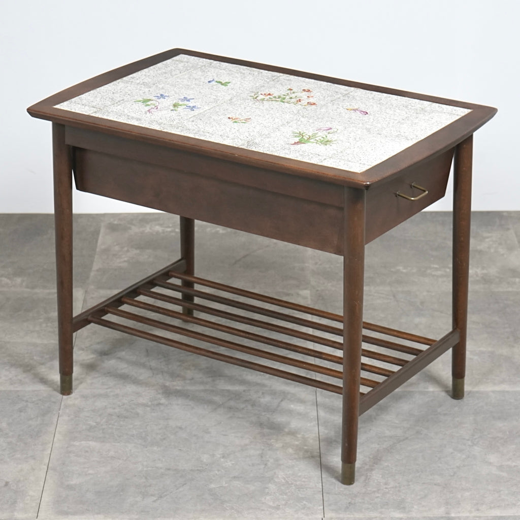 デンマークヴィンテージ タイルトップ サイドテーブル