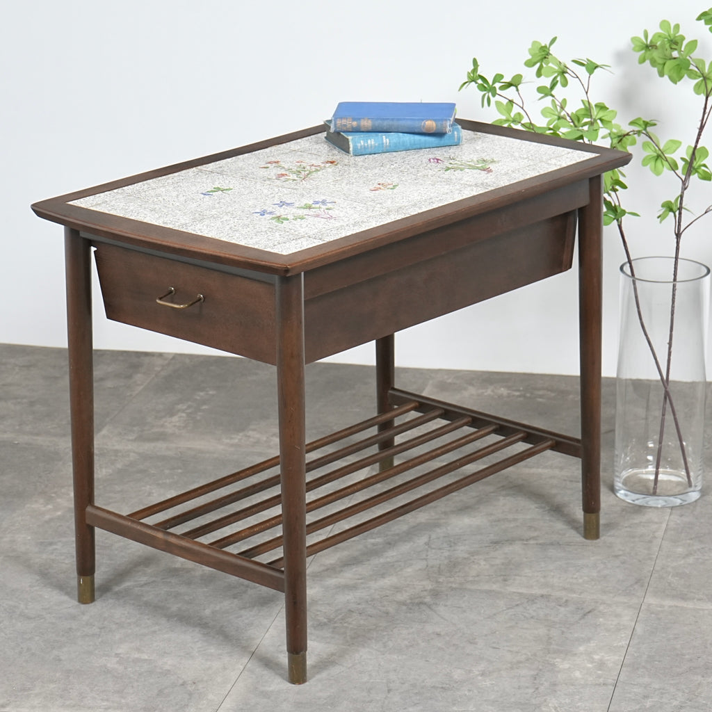 デンマークヴィンテージ タイルトップ サイドテーブル