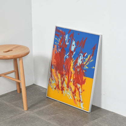 デンマークヴィンテージ アクリル画(48.5cm×60.5cm)