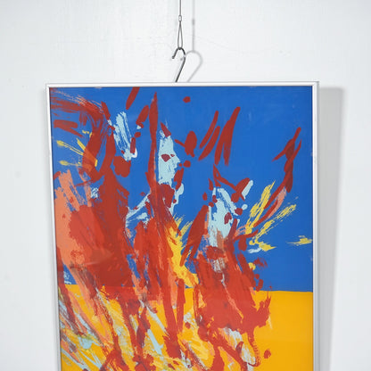 デンマークヴィンテージ アクリル画(48.5cm×60.5cm)