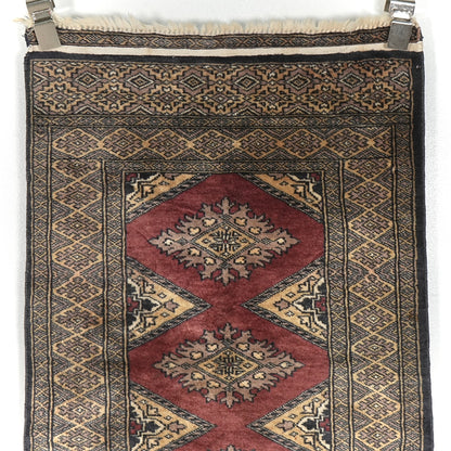 送料無料 ヴィンテージ ラグ(手織り/140cm×62cm)