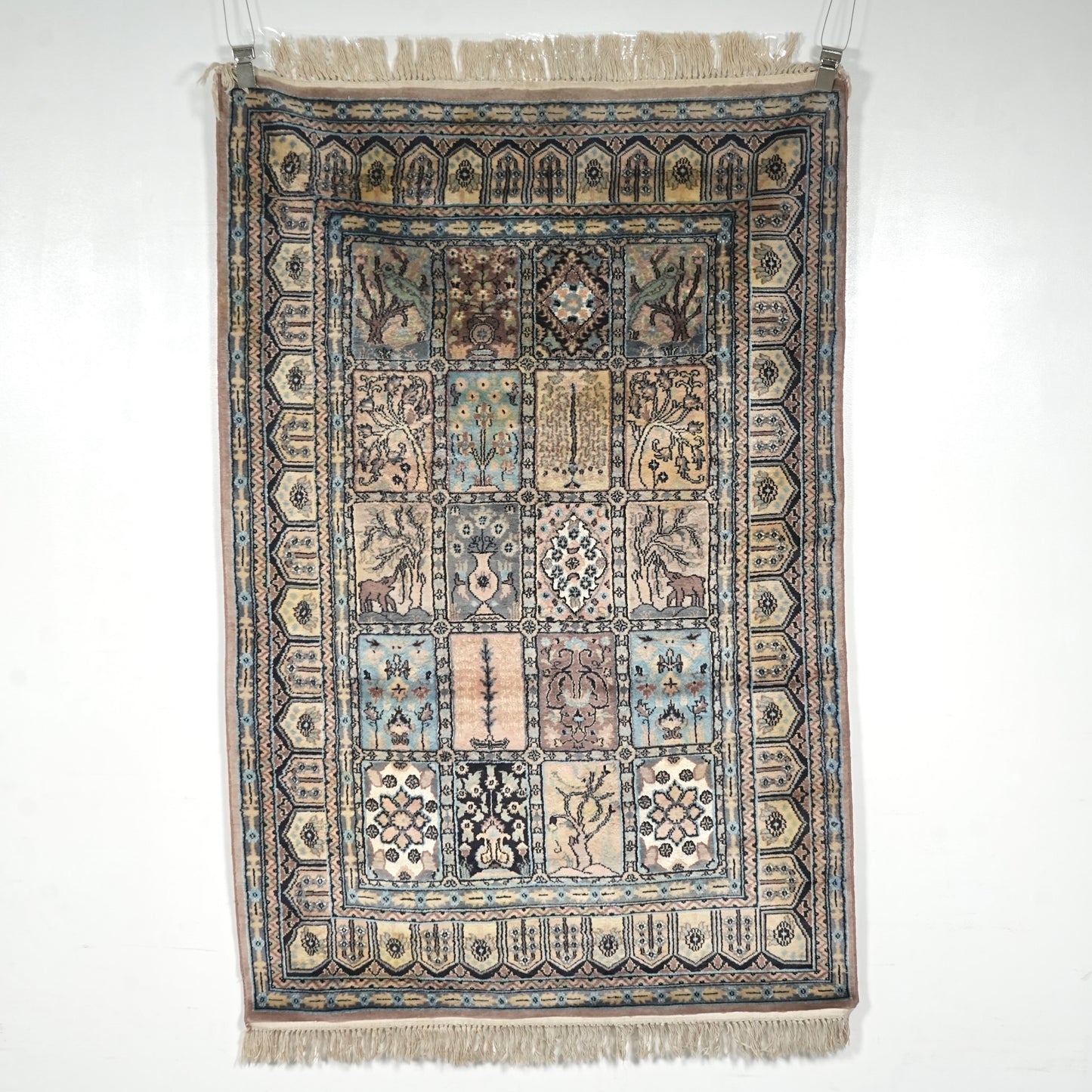 送料無料 ヴィンテージ ラグ(手織り/199cm×121.5cm)