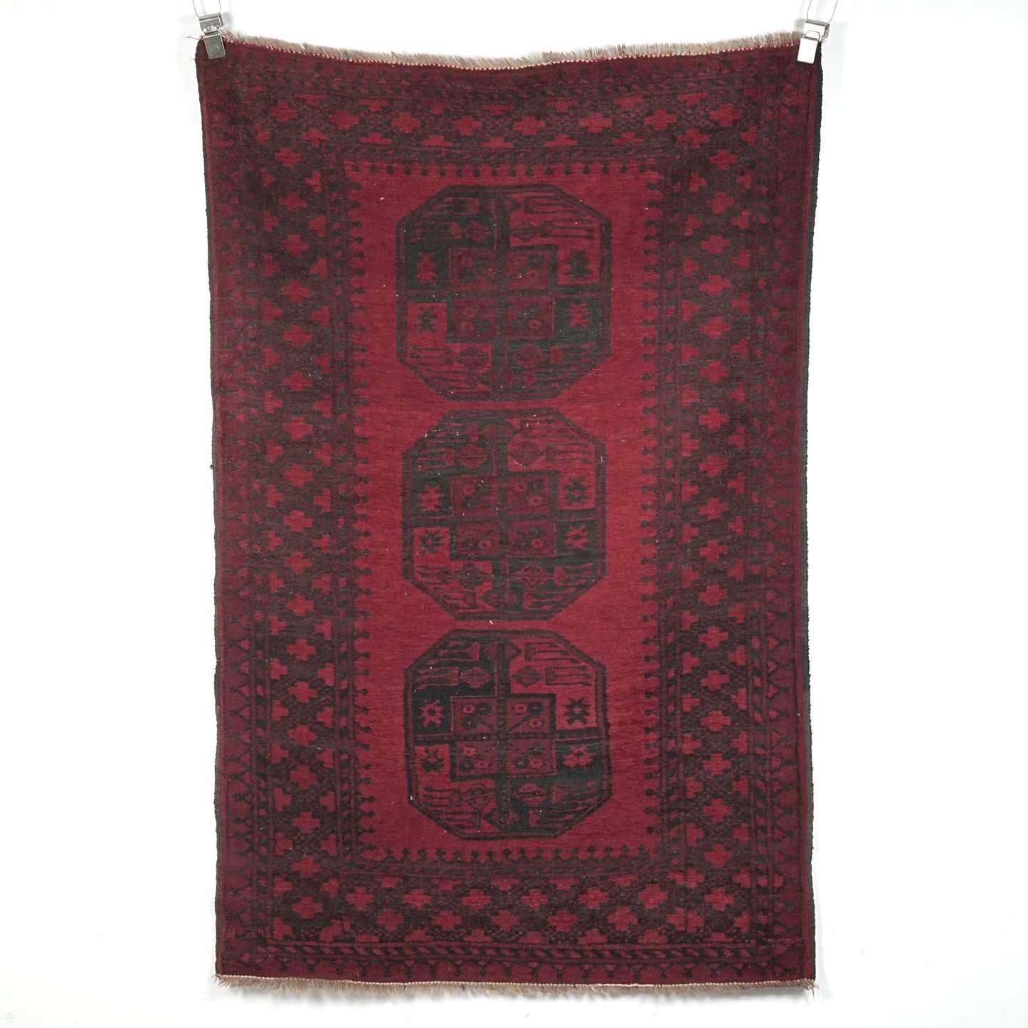 送料無料 ヴィンテージ ラグ(手織り/181cm×115.5cm)