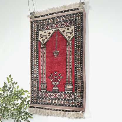 送料無料 ヴィンテージ ラグ(手織り/101cm×64cm)