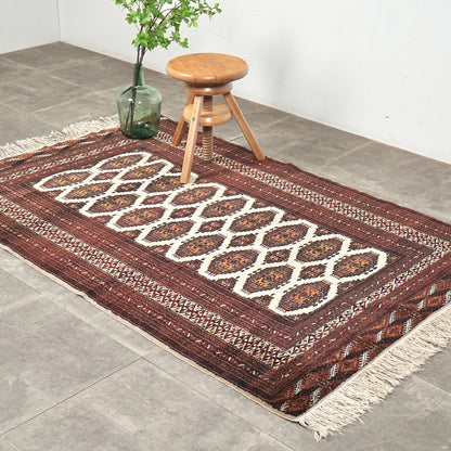 送料無料 ヴィンテージ ラグ(手織り/212cm×126cm)