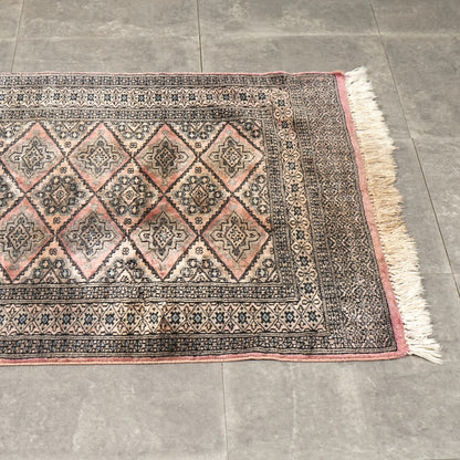 送料無料 ヴィンテージ ラグ(手織り/160.5cm×95cm)