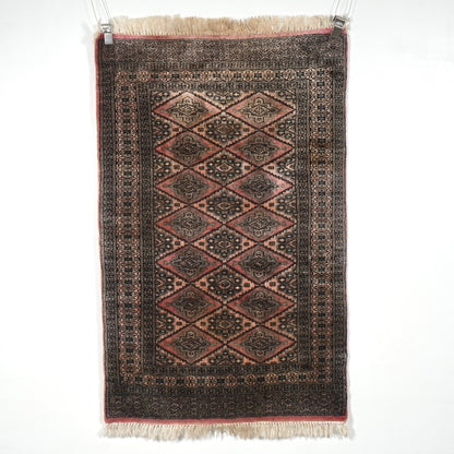送料無料 ヴィンテージ ラグ(手織り/160.5cm×95cm)