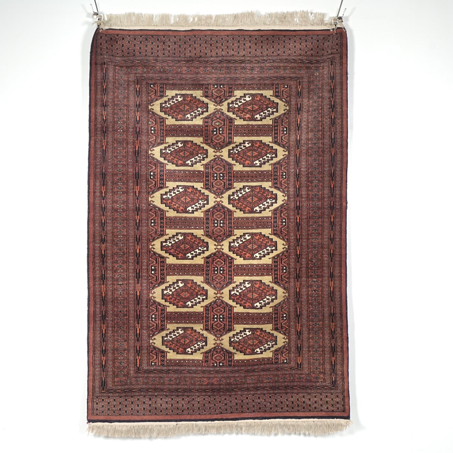 送料無料 ヴィンテージ ラグ(手織り/204.5cm×126.5cm)
