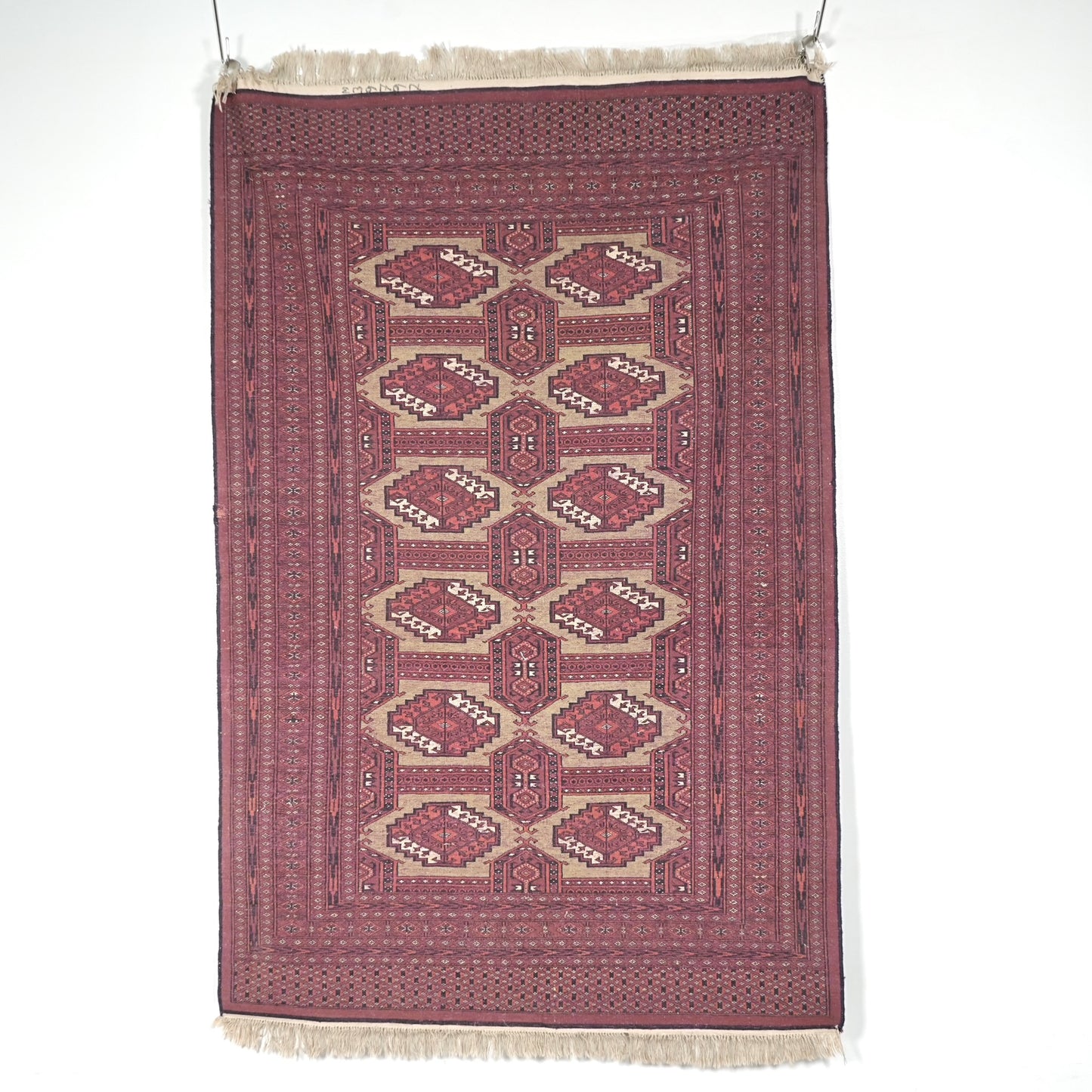 送料無料 ヴィンテージ ラグ(手織り/204.5cm×126.5cm)