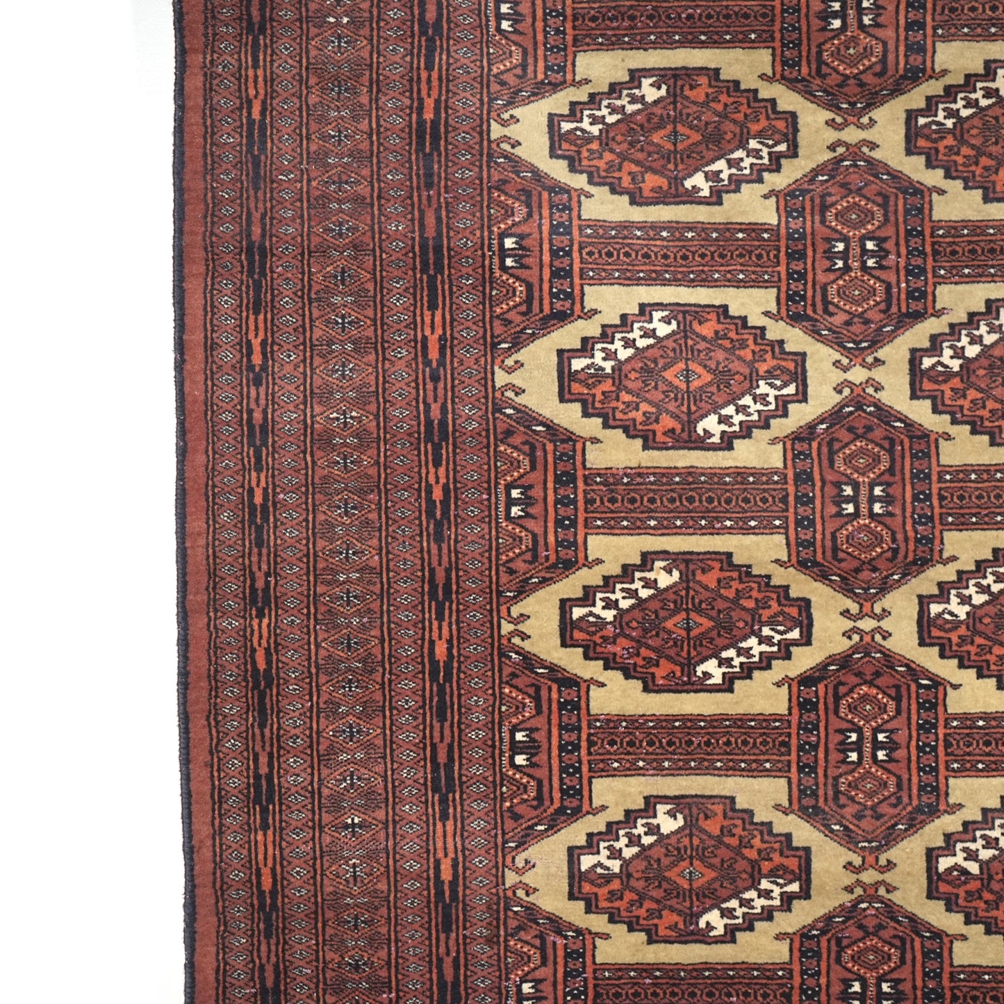 送料無料 ヴィンテージ ラグ(手織り/204.5cm×126.5cm)