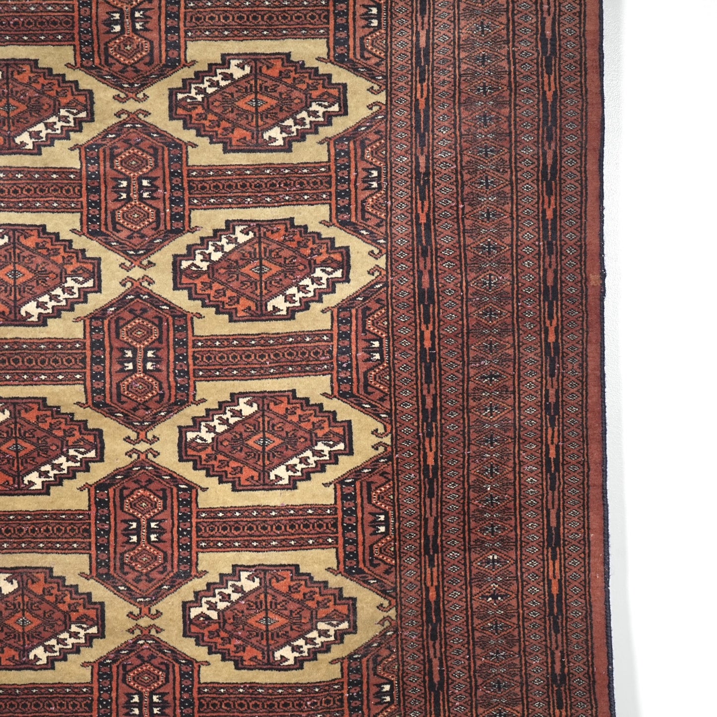 送料無料 ヴィンテージ ラグ(手織り/204.5cm×126.5cm)