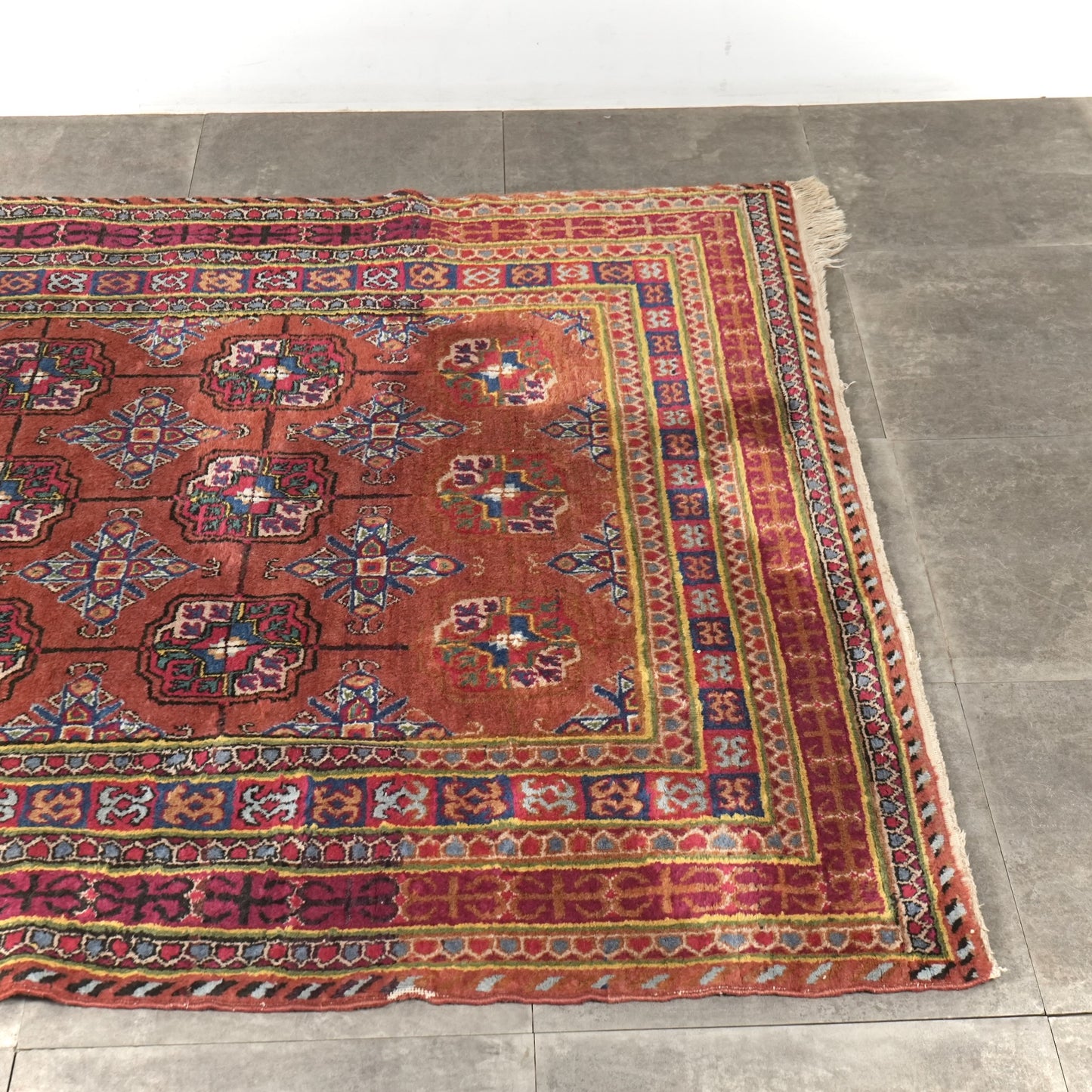 送料無料 ヴィンテージ ラグ(手織り/262cm×151cm)