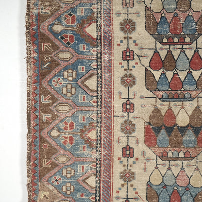 送料無料 ヴィンテージ ラグ(手織り/146.5cm×107cm)