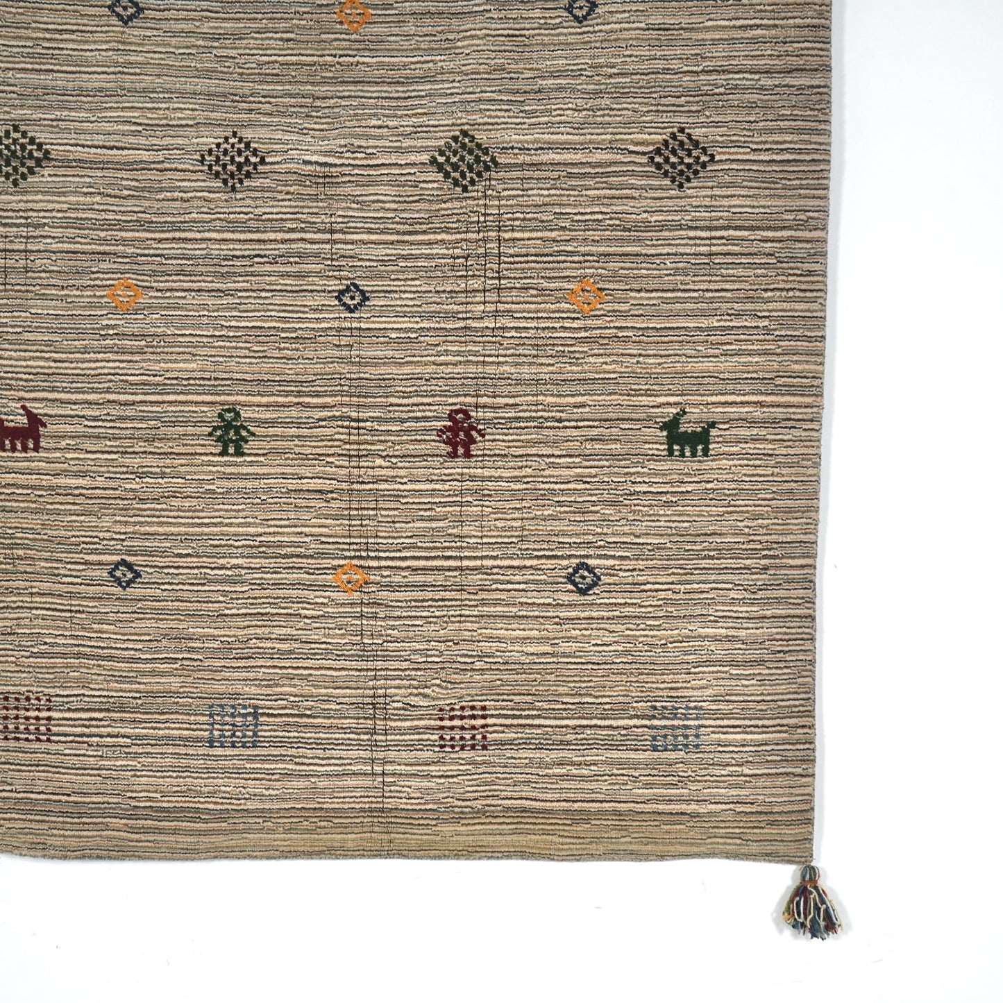 送料無料 ヴィンテージ ラグ(手織り/185.5cm×122cm)