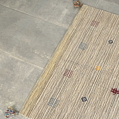 送料無料 ヴィンテージ ラグ(手織り/185.5cm×122cm)