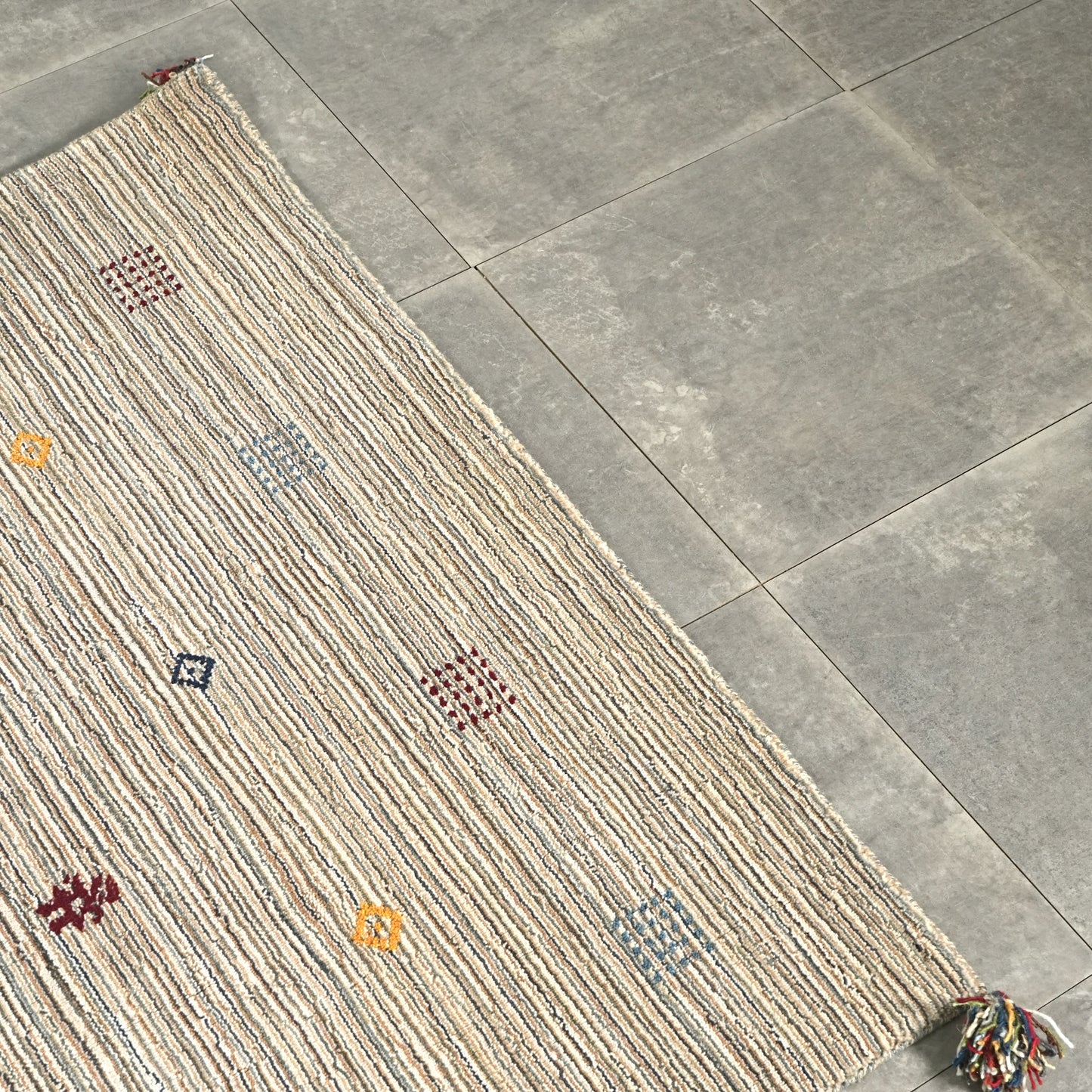 送料無料 ヴィンテージ ラグ(手織り/185.5cm×122cm)