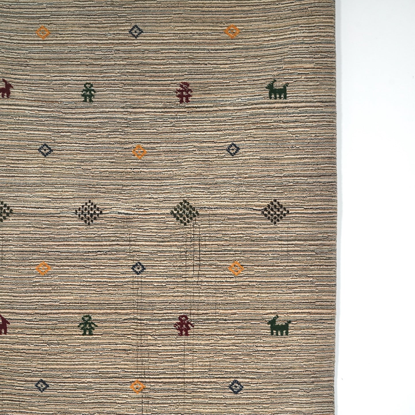 送料無料 ヴィンテージ ラグ(手織り/185.5cm×122cm)