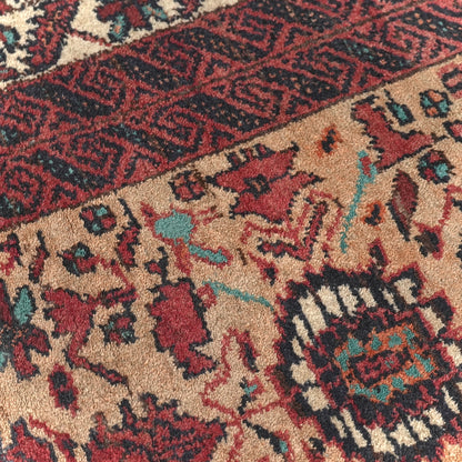 送料無料 ヴィンテージ ラグ(手織り/162cm×91cm)