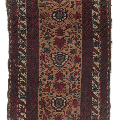 送料無料 ヴィンテージ ラグ(手織り/162cm×91cm)