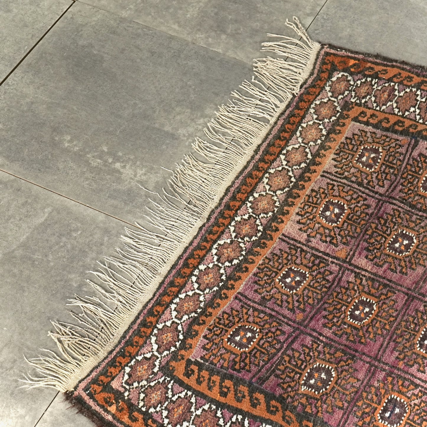 送料無料 ヴィンテージ ラグ(手織り/158cm×100cm)