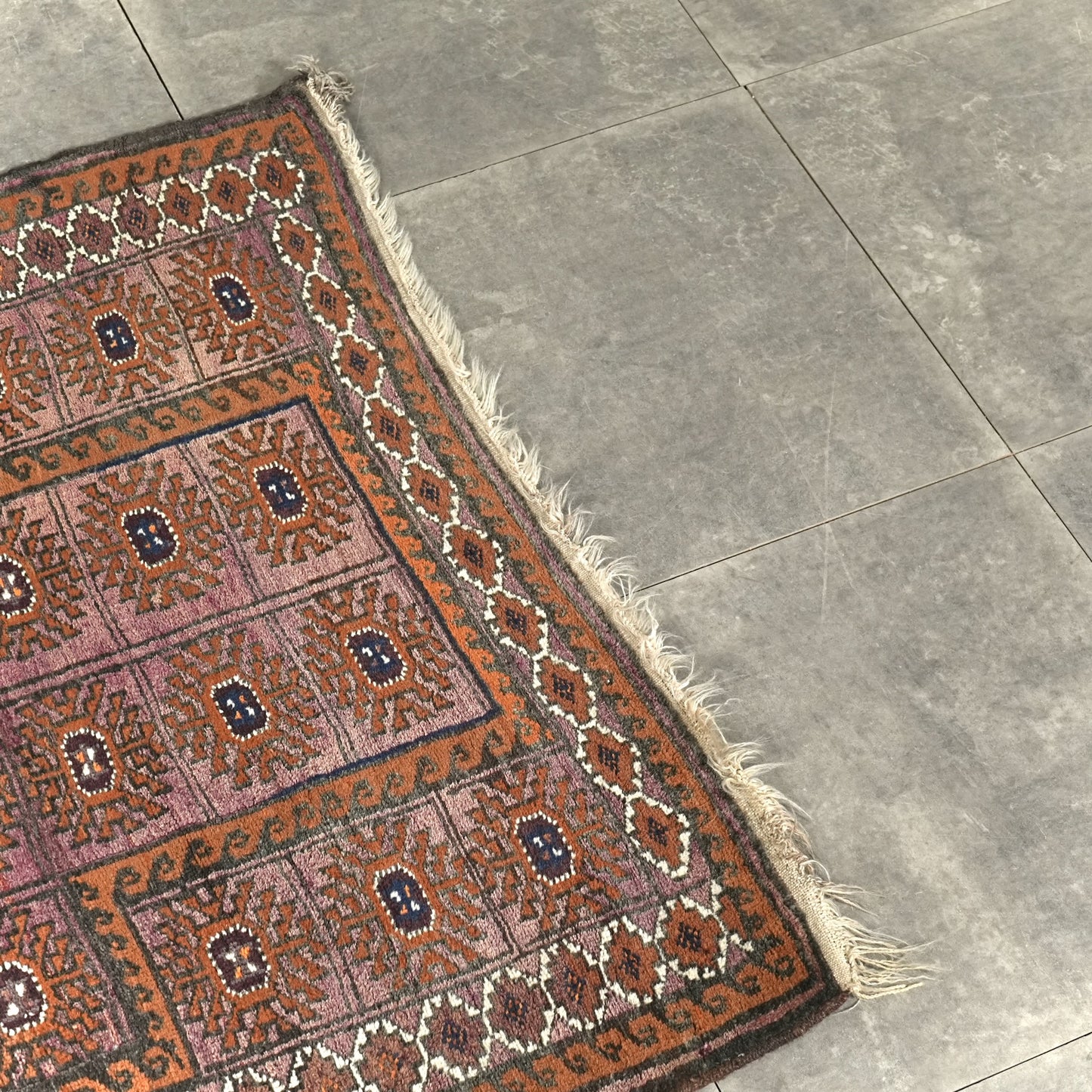 送料無料 ヴィンテージ ラグ(手織り/158cm×100cm)