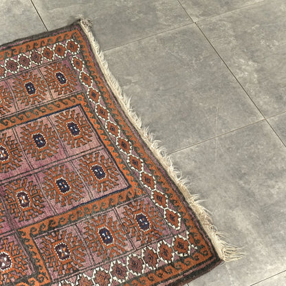 送料無料 ヴィンテージ ラグ(手織り/158cm×100cm)