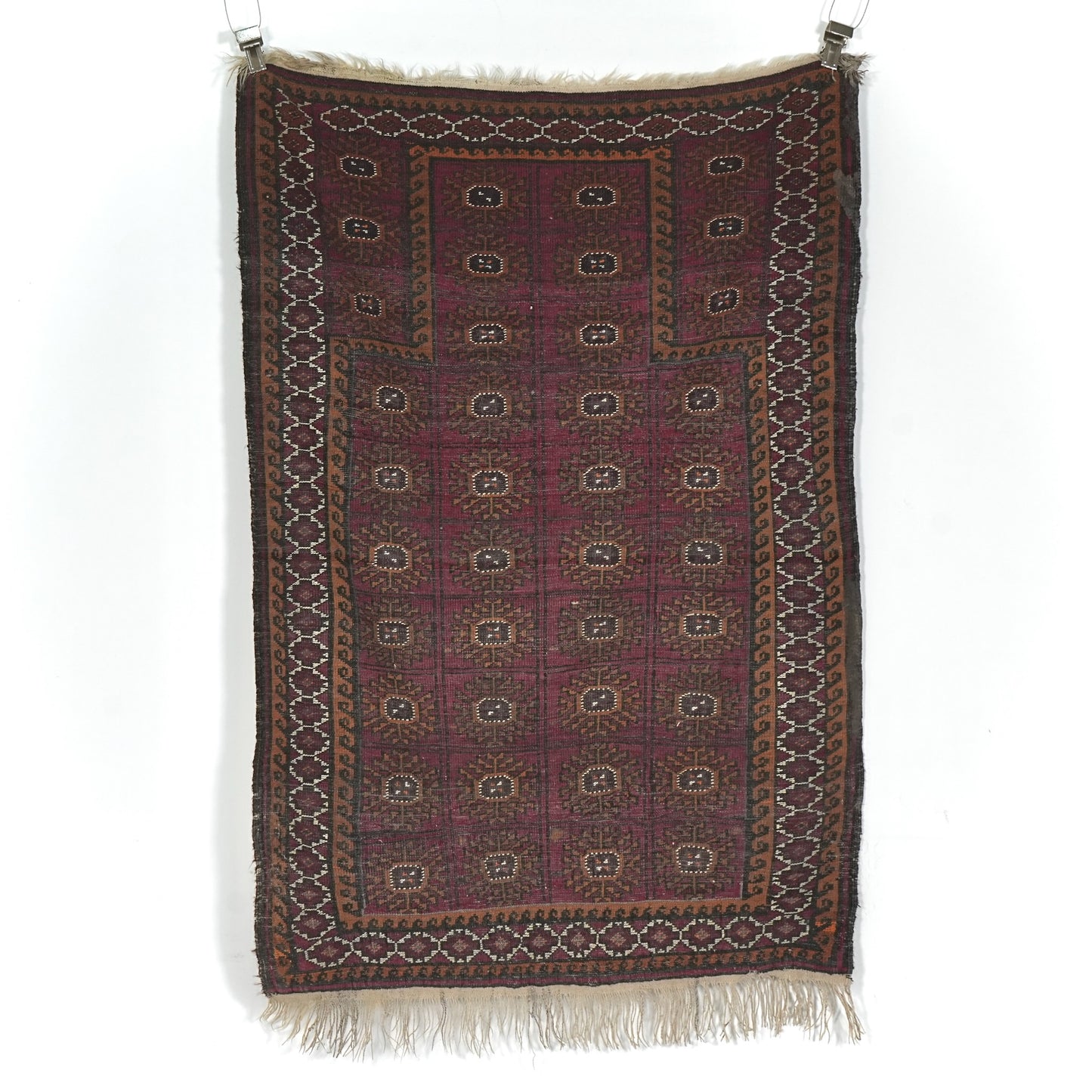 送料無料 ヴィンテージ ラグ(手織り/158cm×100cm)