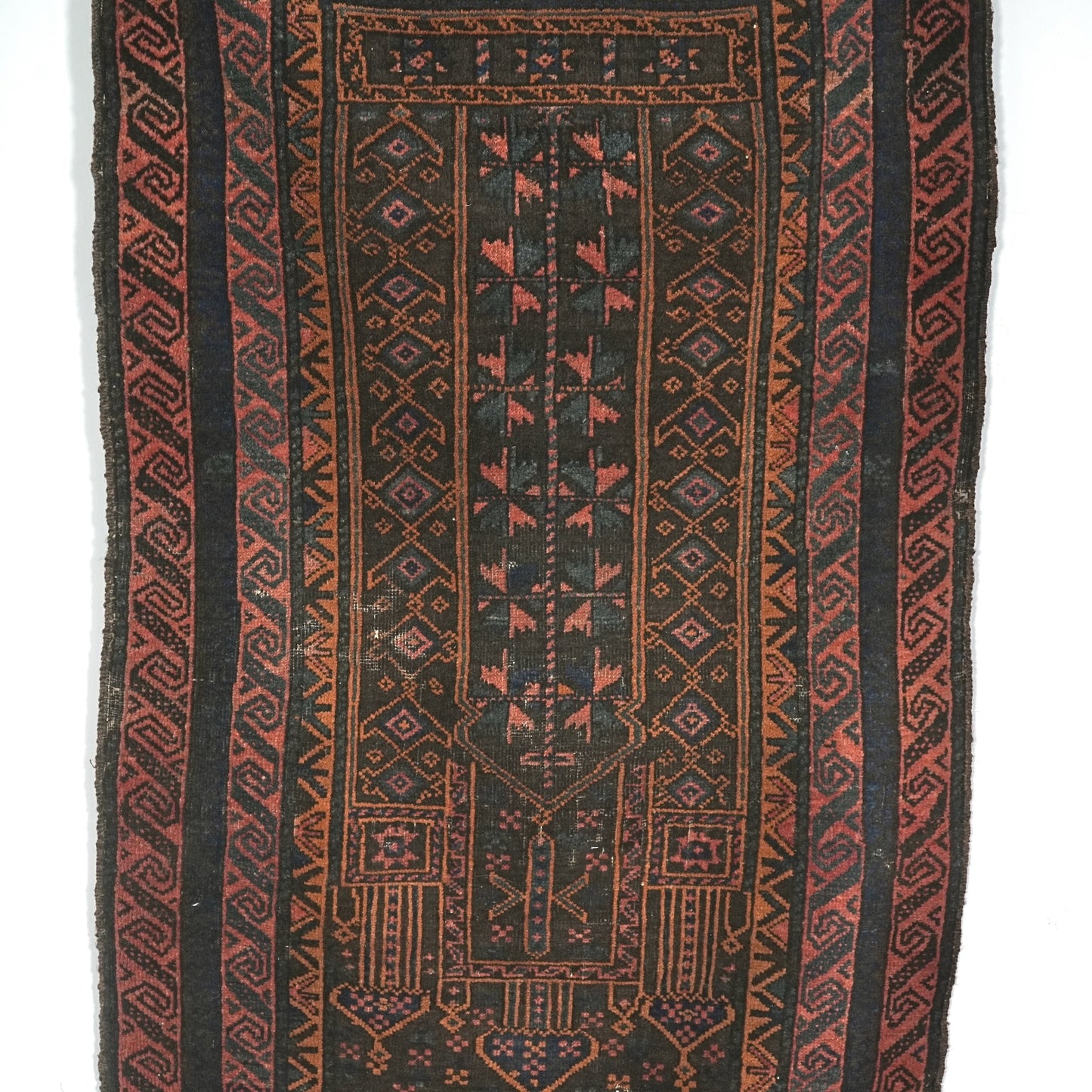 送料無料 ヴィンテージ ラグ(手織り/144cm×80cm)