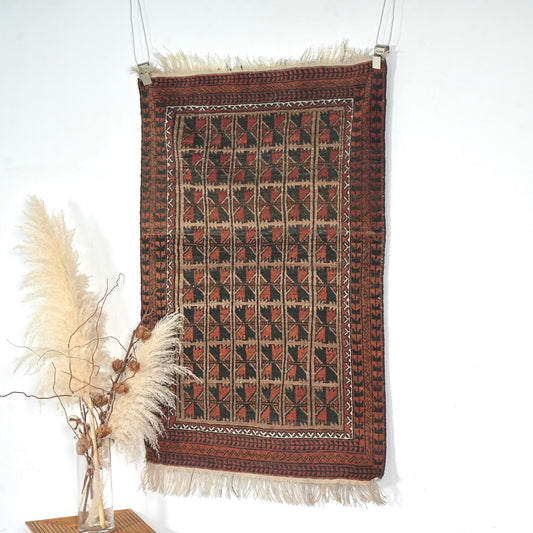 ヴィンテージ ラグ(手織り/163cm×96cm)