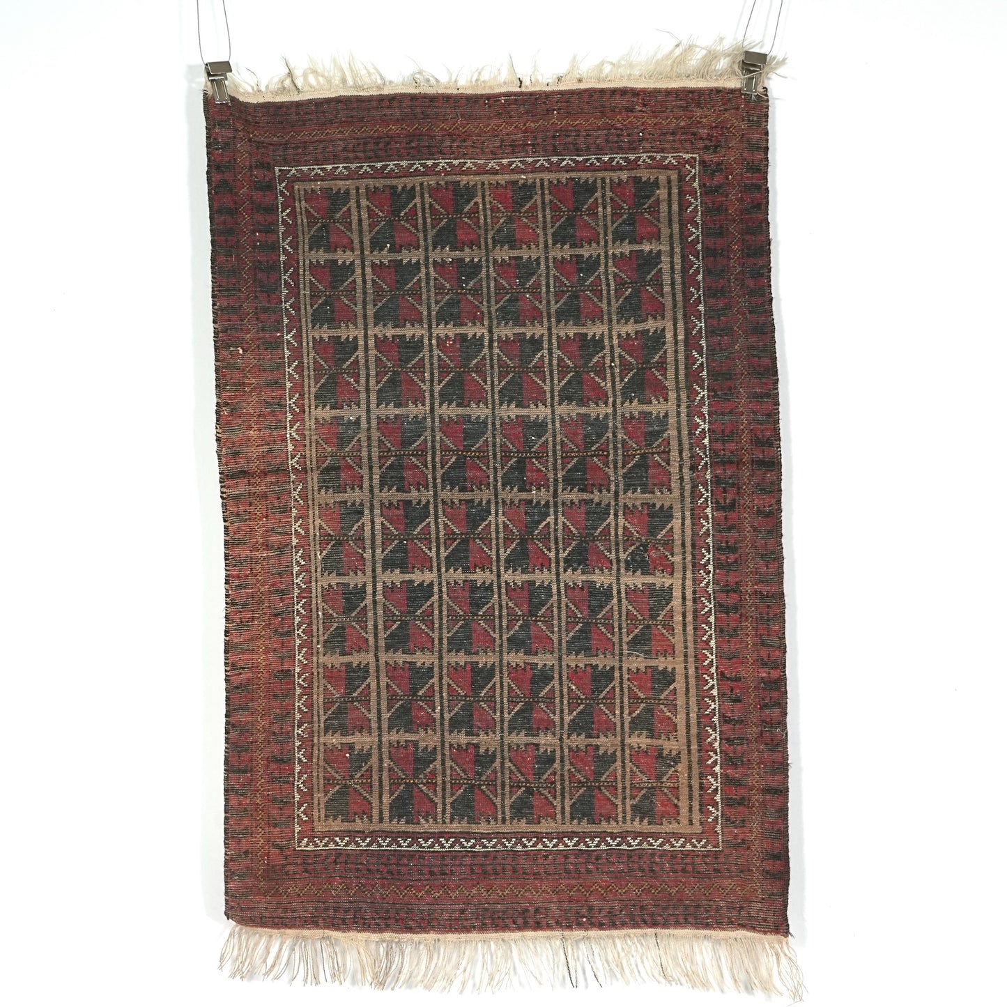 送料無料 ヴィンテージ ラグ(手織り/163cm×96cm)