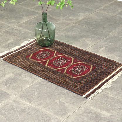 送料無料 ヴィンテージ ラグ(手織り/103cm×60cm)